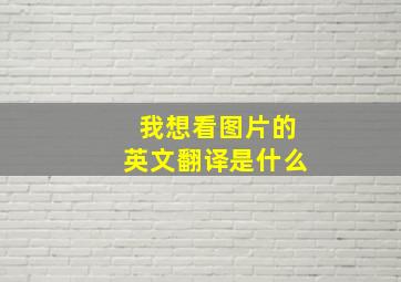 我想看图片的英文翻译是什么