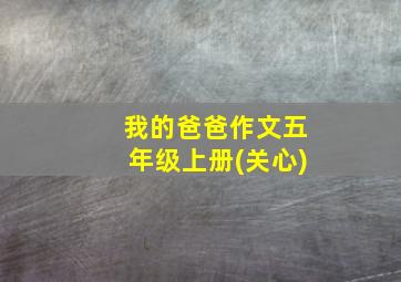 我的爸爸作文五年级上册(关心)