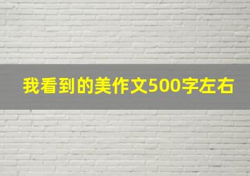 我看到的美作文500字左右