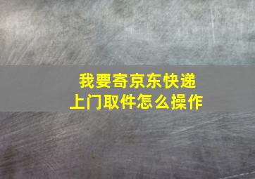 我要寄京东快递上门取件怎么操作