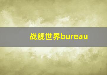 战舰世界bureau