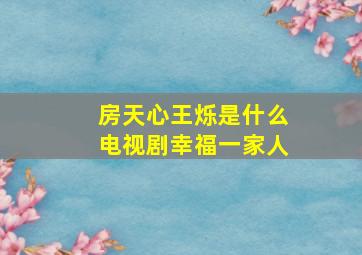 房天心王烁是什么电视剧幸福一家人