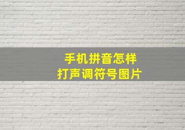 手机拼音怎样打声调符号图片