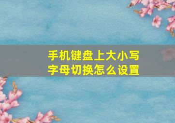 手机键盘上大小写字母切换怎么设置