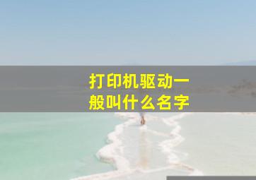 打印机驱动一般叫什么名字