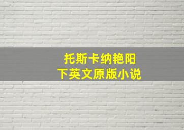 托斯卡纳艳阳下英文原版小说