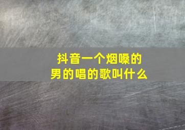 抖音一个烟嗓的男的唱的歌叫什么