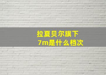 拉夏贝尔旗下7m是什么档次