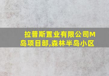 拉普斯置业有限公司M岛项目部,森林半岛小区