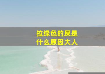 拉绿色的屎是什么原因大人