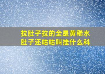 拉肚子拉的全是黄稀水肚子还咕咕叫挂什么科