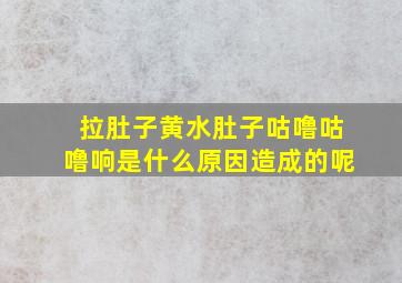 拉肚子黄水肚子咕噜咕噜响是什么原因造成的呢