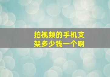 拍视频的手机支架多少钱一个啊