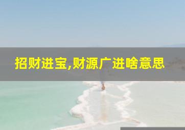 招财进宝,财源广进啥意思