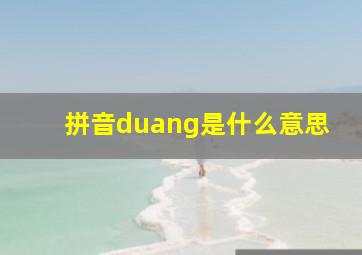 拼音duang是什么意思