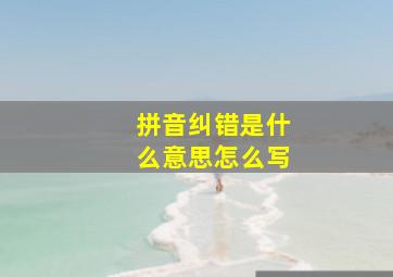 拼音纠错是什么意思怎么写