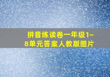 拼音练读卷一年级1~8单元答案人教版图片