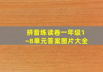 拼音练读卷一年级1~8单元答案图片大全