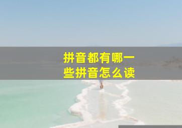 拼音都有哪一些拼音怎么读