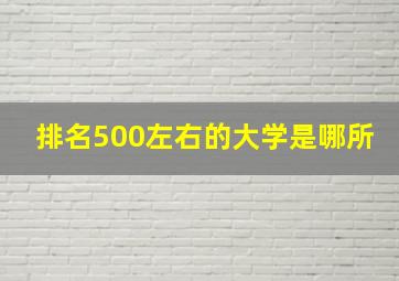 排名500左右的大学是哪所