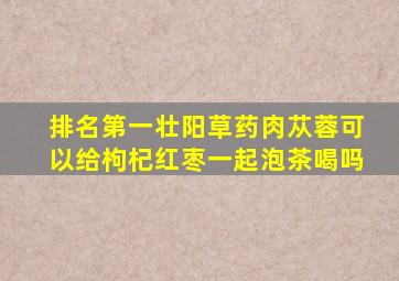 排名第一壮阳草药肉苁蓉可以给枸杞红枣一起泡茶喝吗