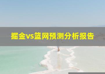 掘金vs篮网预测分析报告