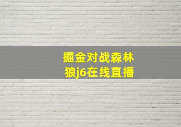 掘金对战森林狼j6在线直播