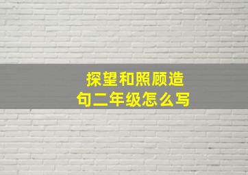 探望和照顾造句二年级怎么写