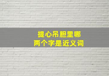 提心吊胆里哪两个字是近义词