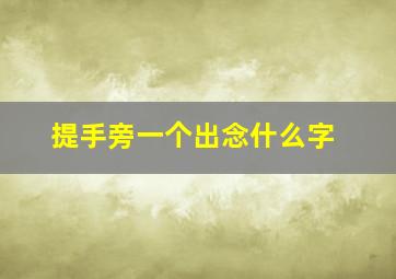 提手旁一个出念什么字