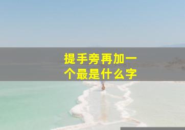 提手旁再加一个最是什么字