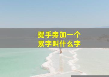 提手旁加一个累字叫什么字