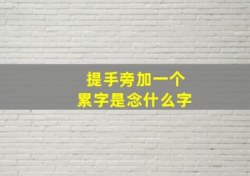 提手旁加一个累字是念什么字