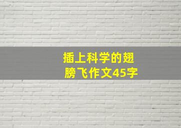 插上科学的翅膀飞作文45字