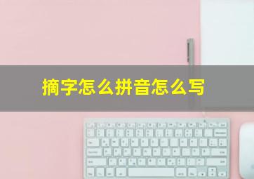 摘字怎么拼音怎么写