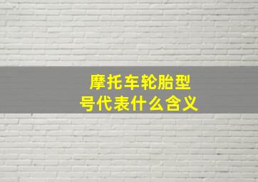 摩托车轮胎型号代表什么含义