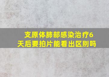 支原体肺部感染治疗6天后要拍片能看出区别吗