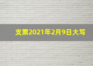 支票2021年2月9日大写