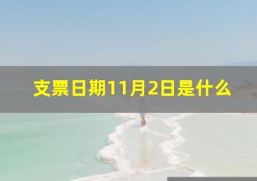 支票日期11月2日是什么