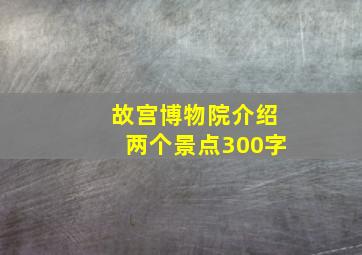 故宫博物院介绍两个景点300字