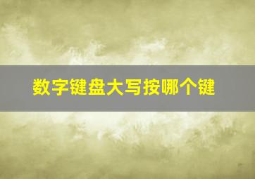 数字键盘大写按哪个键