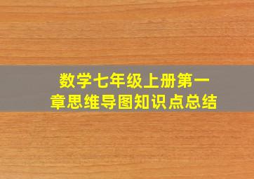 数学七年级上册第一章思维导图知识点总结