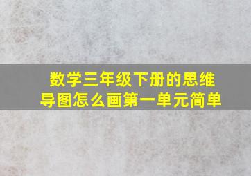 数学三年级下册的思维导图怎么画第一单元简单