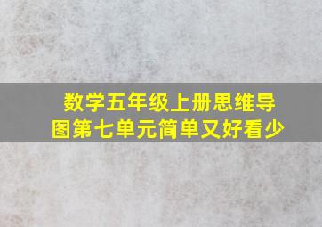 数学五年级上册思维导图第七单元简单又好看少