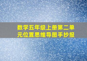 数学五年级上册第二单元位置思维导图手抄报