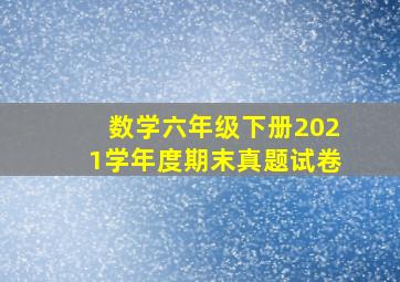 数学六年级下册2021学年度期末真题试卷