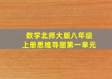 数学北师大版八年级上册思维导图第一单元