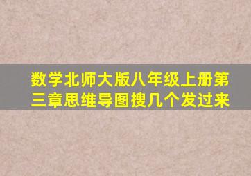 数学北师大版八年级上册第三章思维导图搜几个发过来