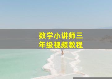 数学小讲师三年级视频教程