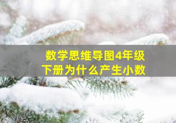 数学思维导图4年级下册为什么产生小数